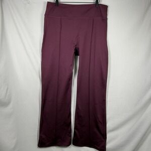 PINK VS Winter Flare Hi‎ Rise Leggings Purple XXL 2X Polyester Women's Inseam 33